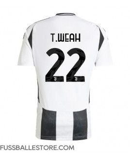 Günstige Juventus Timothy Weah #22 Heimtrikot 2024-25 Kurzarm